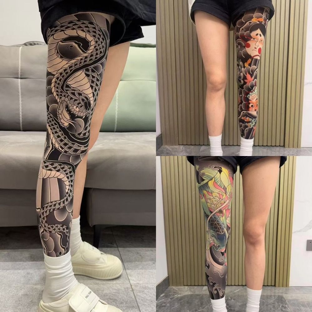 Full Leg Fake Tattoo Socks Pri - огляд і ціна Fishing Socks