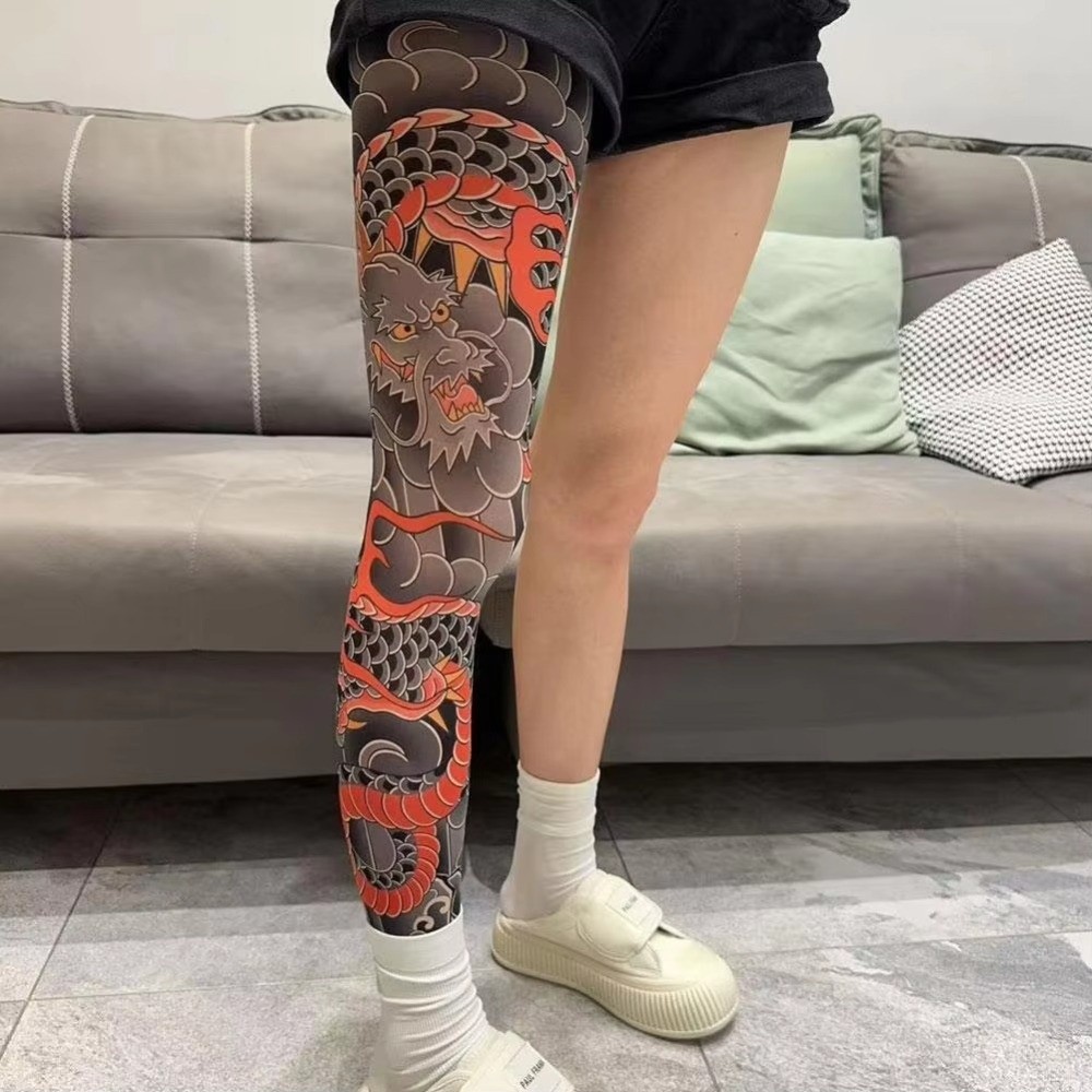 Full Leg Fake Tattoo Socks Pri - огляд і ціна Fishing Socks