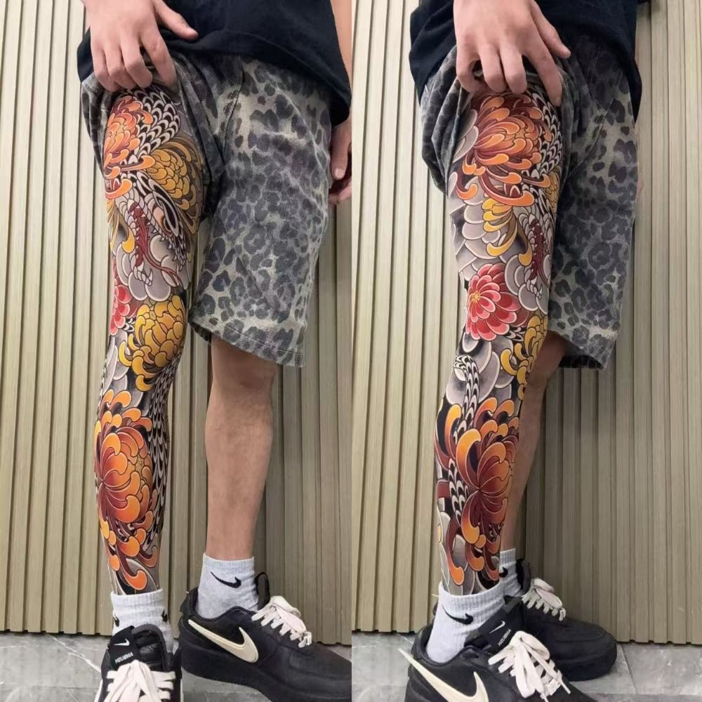 Full Leg Fake Tattoo Socks Pri - огляд і ціна Fishing Socks