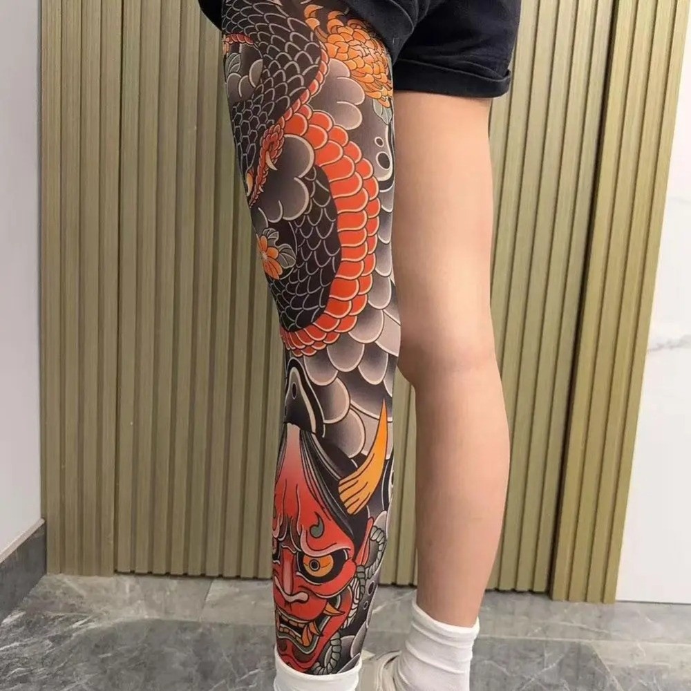 Full Leg Fake Tattoo Socks Pri - огляд і ціна Fishing Socks